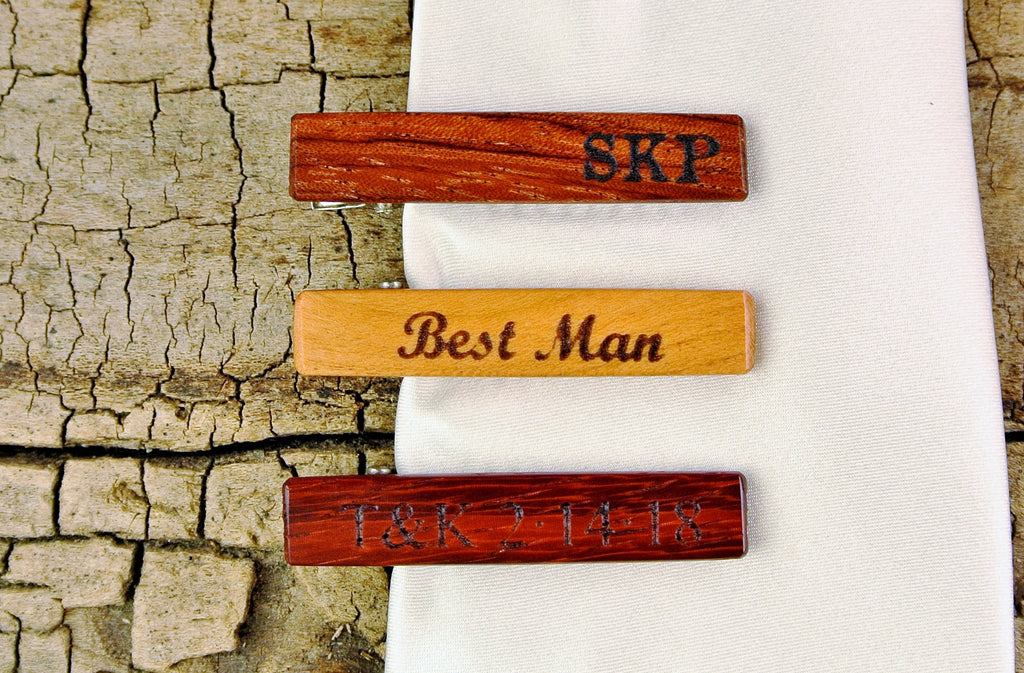 Custom Engraved Wood Hair Clip - 1 3/4" - Choose Wood Type