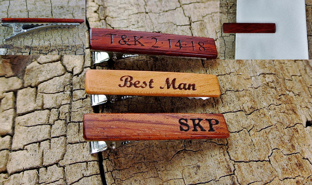 Custom Engraved Wood Hair Clip - 1 3/4" - Choose Wood Type