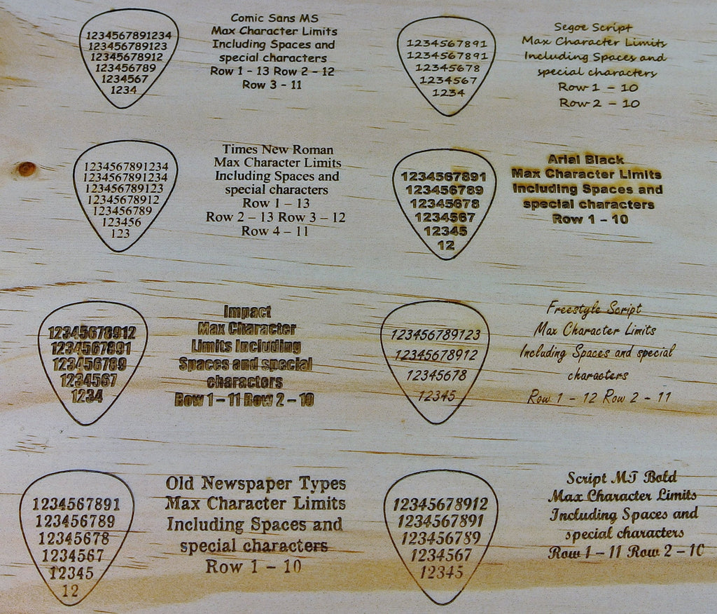 Rare Wood Guitar Pick: Personalized Engraving - One Pick