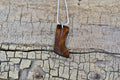 Philippine Ebony Burl Wood Pendant Necklace - Handmade, 20 inch Chain