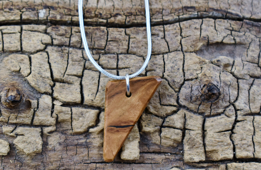 Handmade Coolibah Burl Wood Pendant Necklace - Rare Australian Wood, 20 inch Chain
