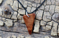 Handmade Camphor Wood Pendant Necklace - Exotic Southeast Asian Wood - 18 inch Chain