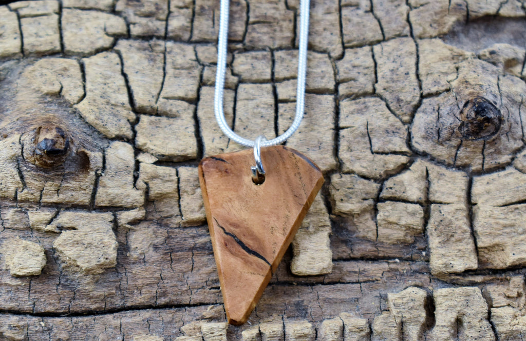 Coolibah Burl Wood Pendant Necklace: Handmade Australian Burl, 20 inch Chain