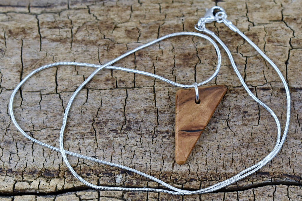 Handmade Coolibah Burl Wood Pendant Necklace - Rare Australian Wood, 20 inch Chain