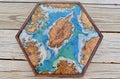 Blue Resin Charcuterie Board: Australian Mallee Burl Serving Tray