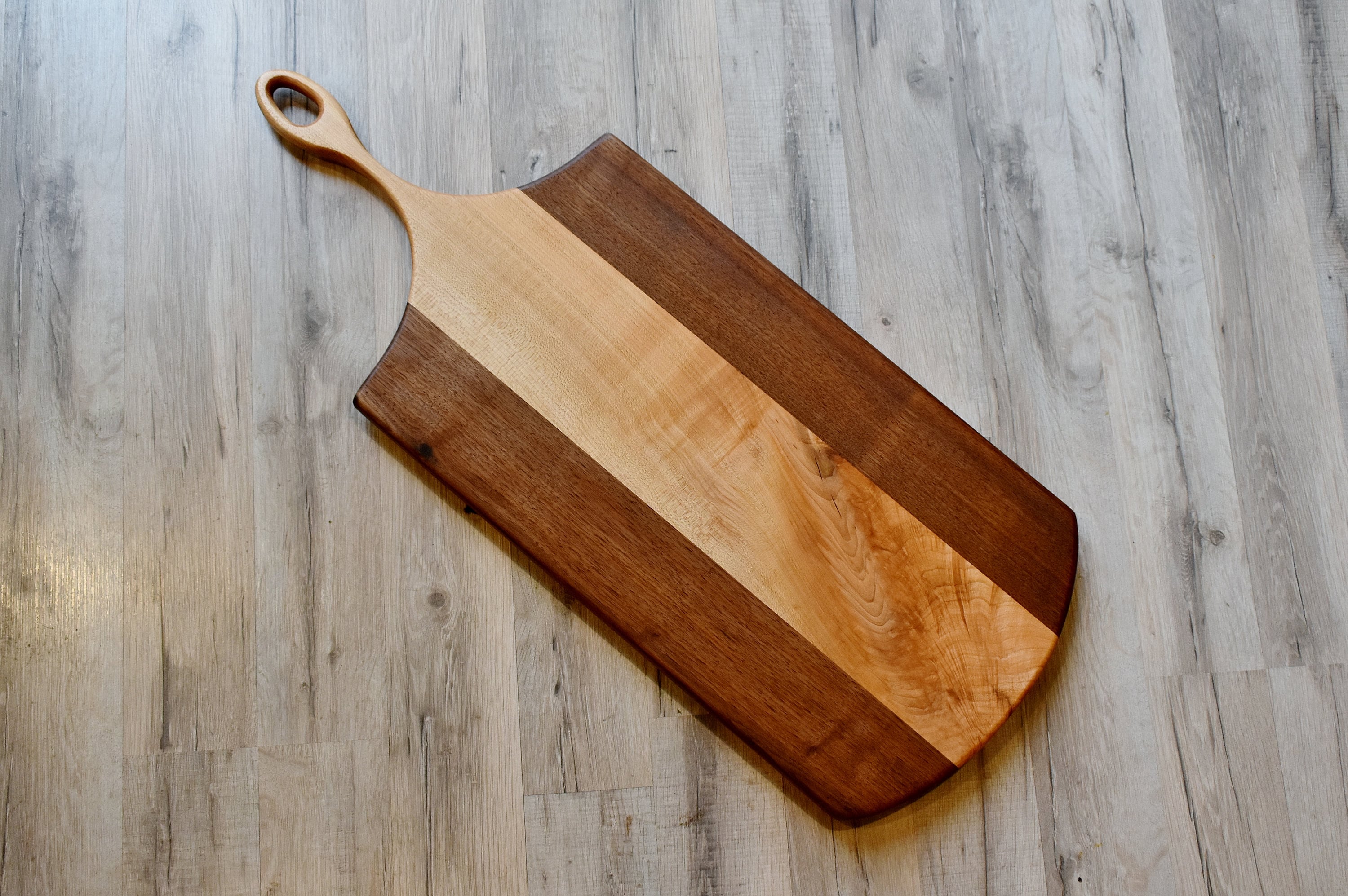 Handcrafted Walnut Maple Charcuterie Board: Long Serving Board (12x30 inches)