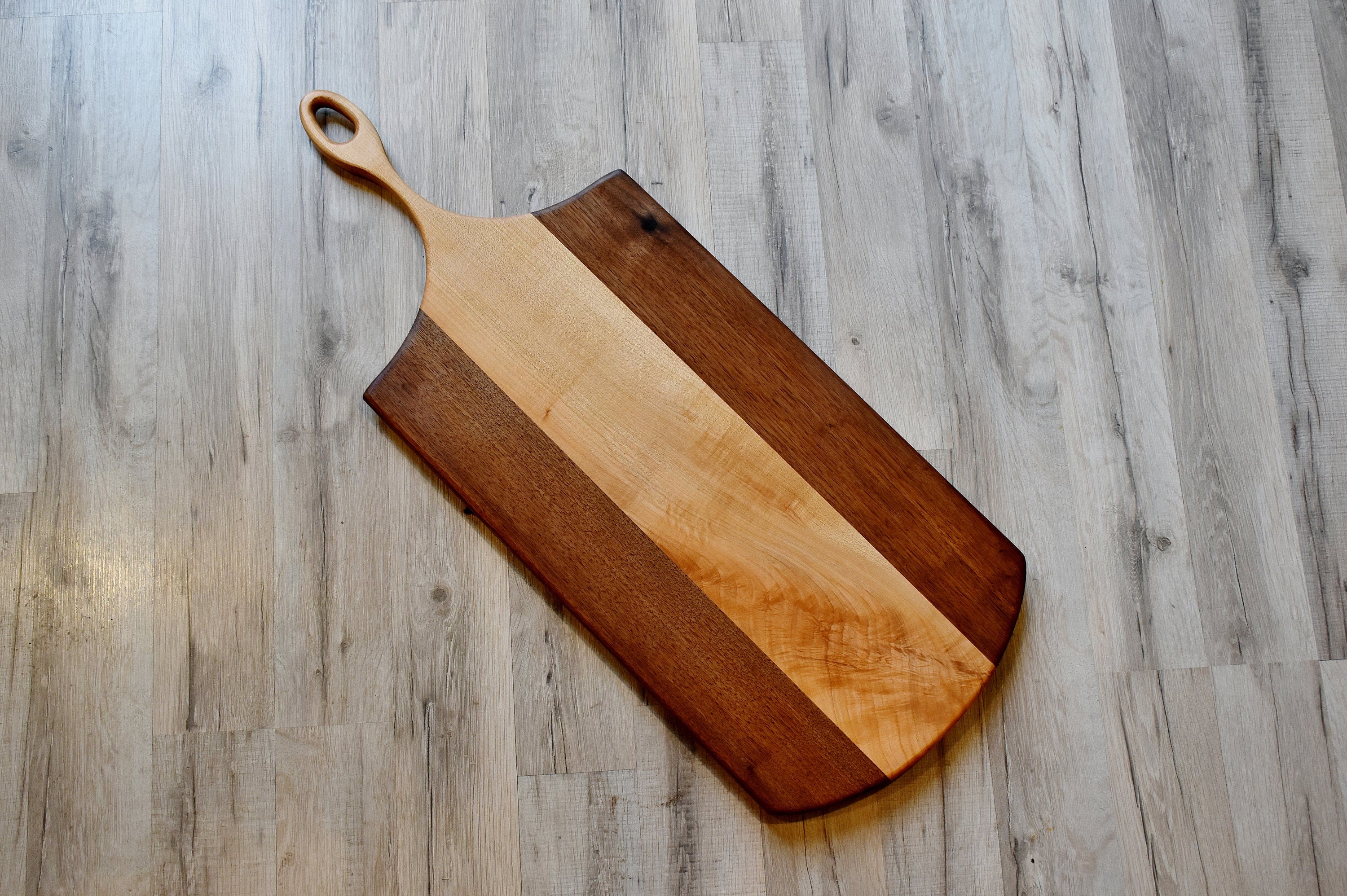 Handcrafted Walnut Maple Charcuterie Board: Long Serving Board (12x30 inches)