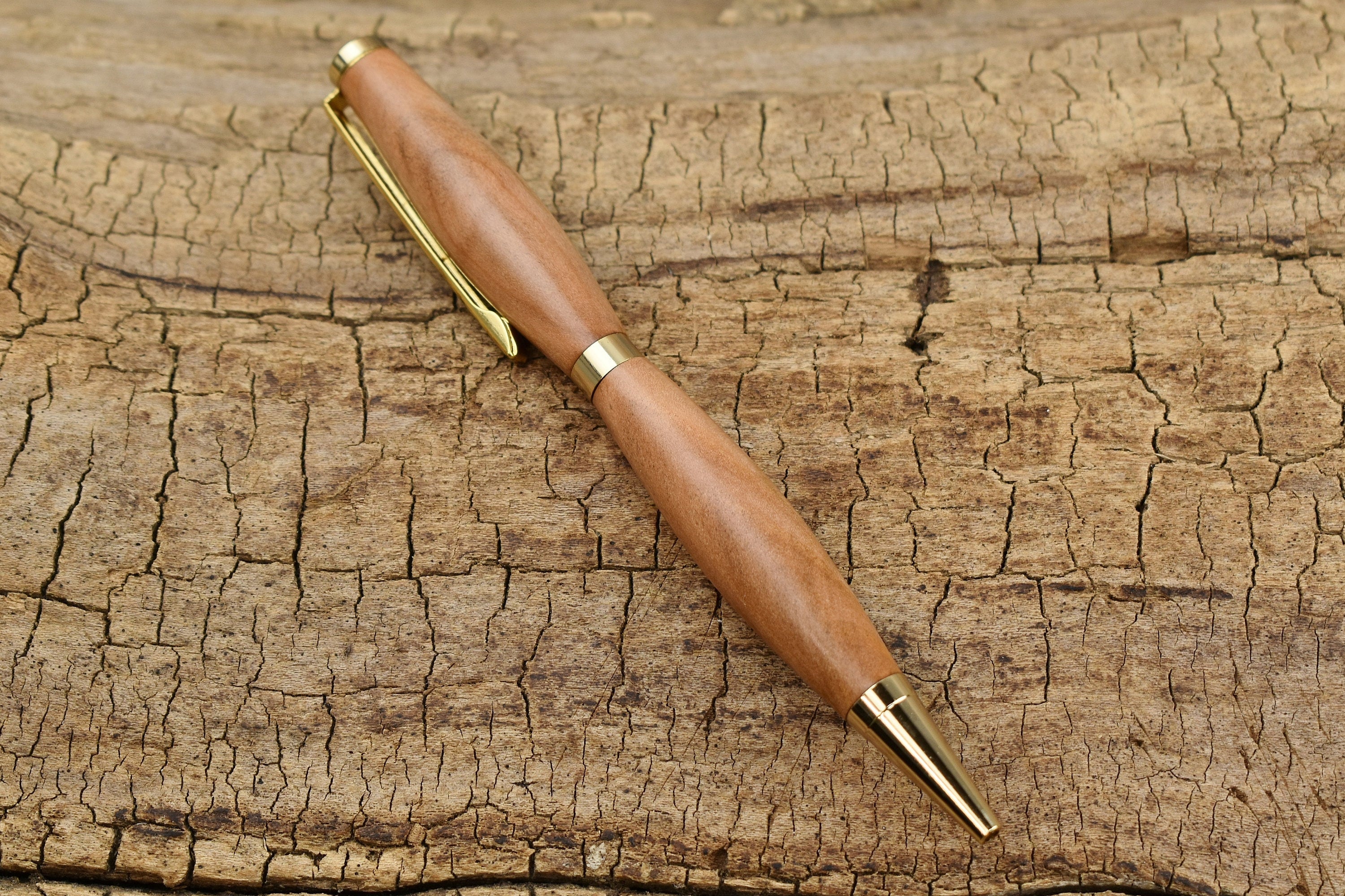 Applewood Twist Pen with 24kt Gold Finish