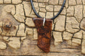 Handmade Honduran Rosewood Burl Wood Pendant Necklace (18-20inch Adjustable)