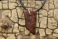 Honduran Rosewood Burl Wood Pendant Necklace: Handmade Adjustable Necklace
