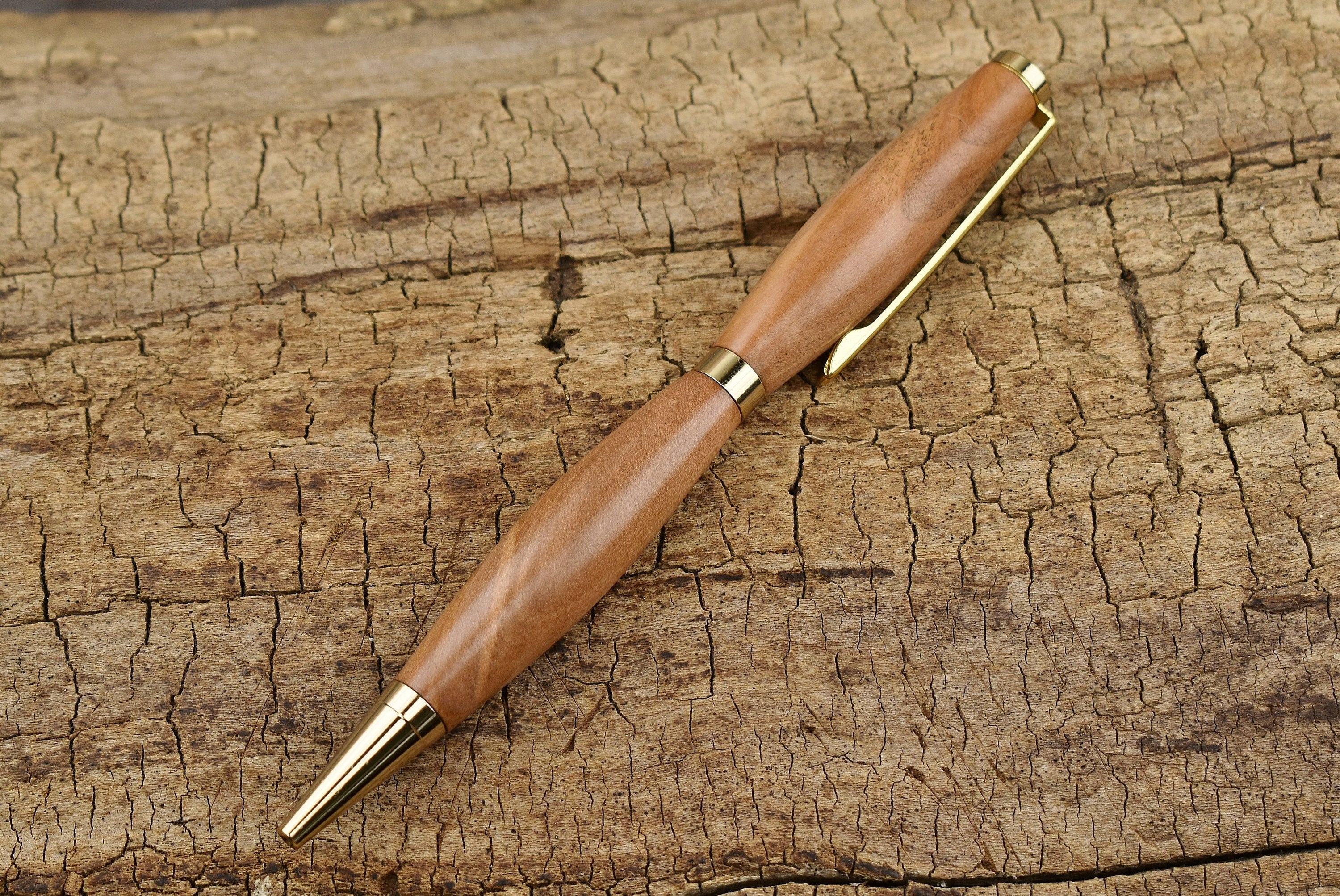 Applewood Twist Pen with 24kt Gold Finish