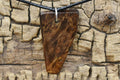 Handmade Caribbean Rosewood Burl Wood Pendant Necklace: Adjustable 18-20 inch