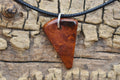 Amboyna Burl Wood Pendant Necklace: Handmade Rare Wood, Adjustable