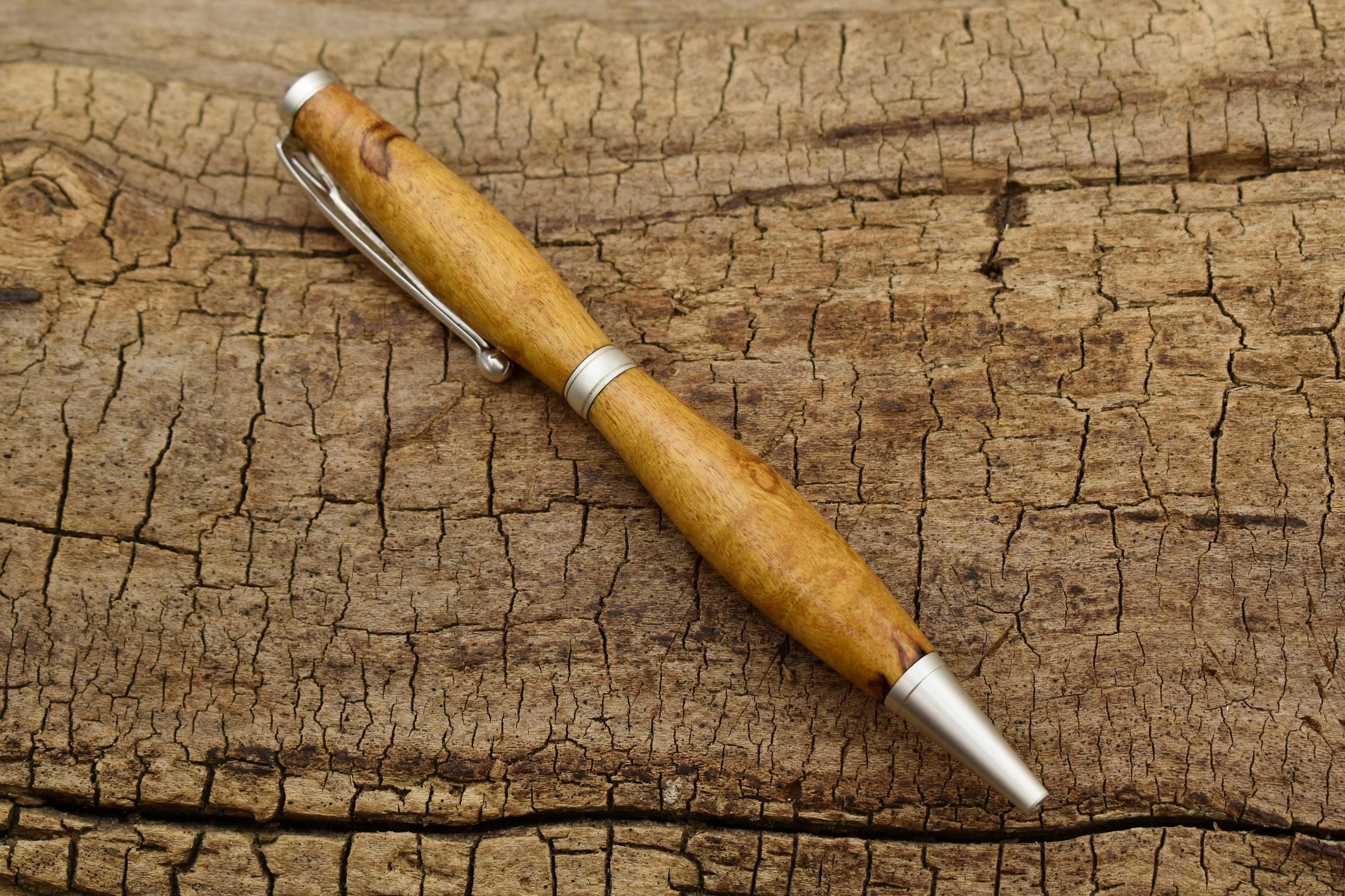 Birdseye Timborana Wood Pen - Satin Pearl Finish