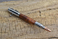 Hand Carved Honduran Rosewood Burl Bolt Action Pen - Chrome Finish