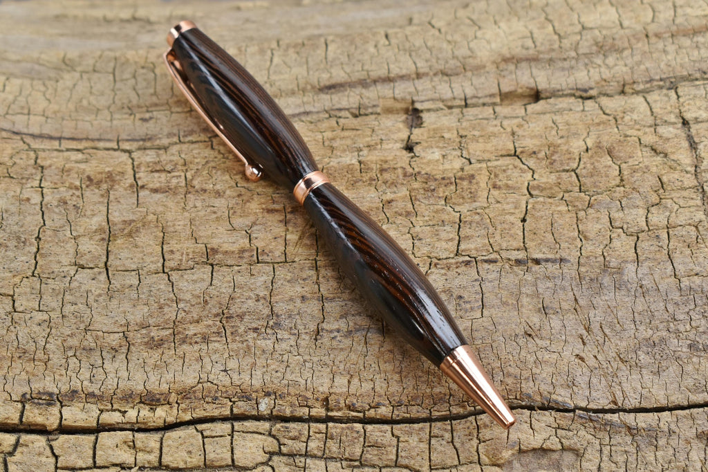 African Wenge Wood Pen with Copper Finish