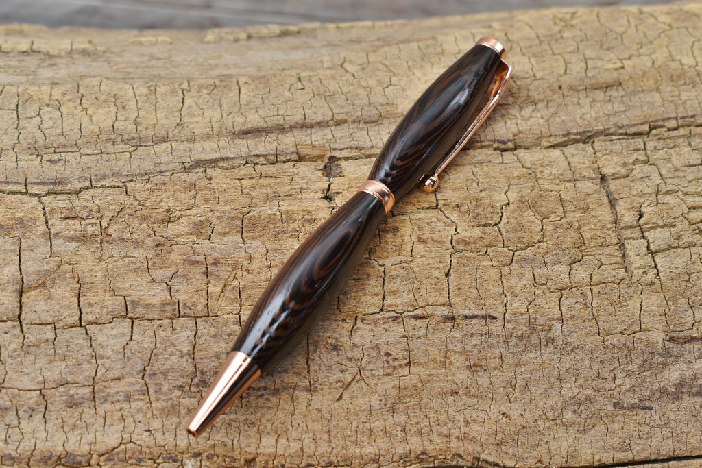 African Wenge Wood Pen with Copper Finish