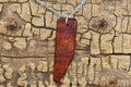 Handmade Bloodwood Burl Pendant Necklace - 24 inch Chain