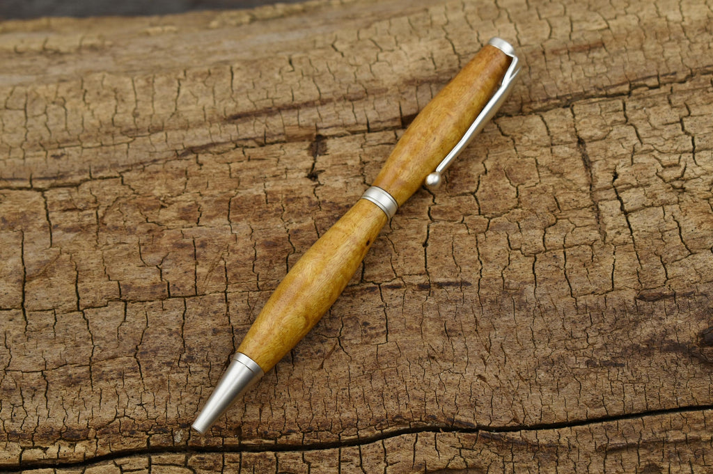 Birdseye Timborana Wood Pen - Satin Pearl Finish