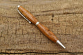 Cherry Burl Wood Pen: Satin Pearl Finish, Twist Design