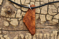 Handmade Afzelia Burl Wood Pendant Necklace: Adjustable Length