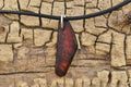 Handmade Bloodwood Burl Wood Pendant Necklace - Adjustable