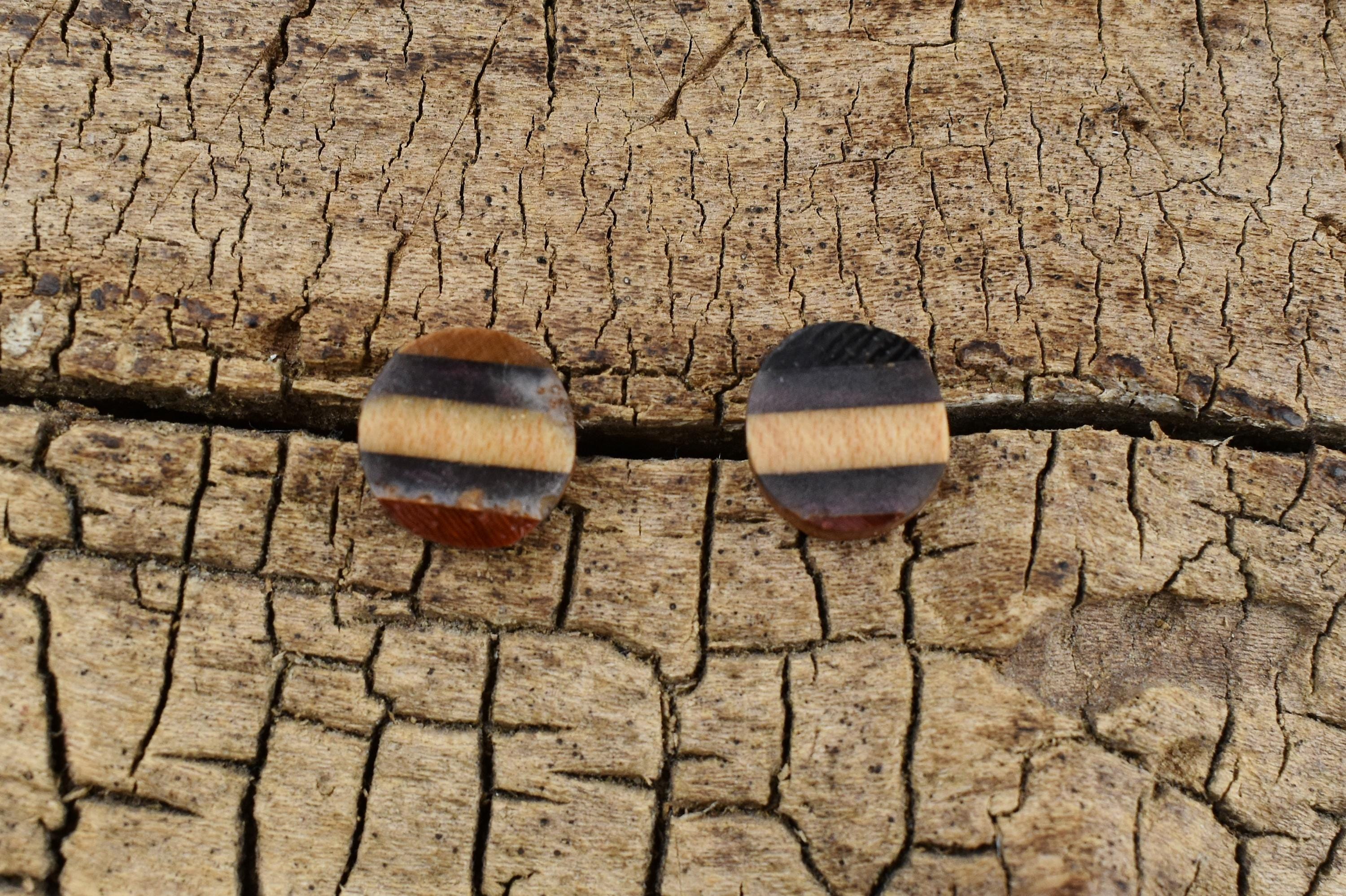 Handmade Resin Wood Studs - 1/2 Inch Diameter