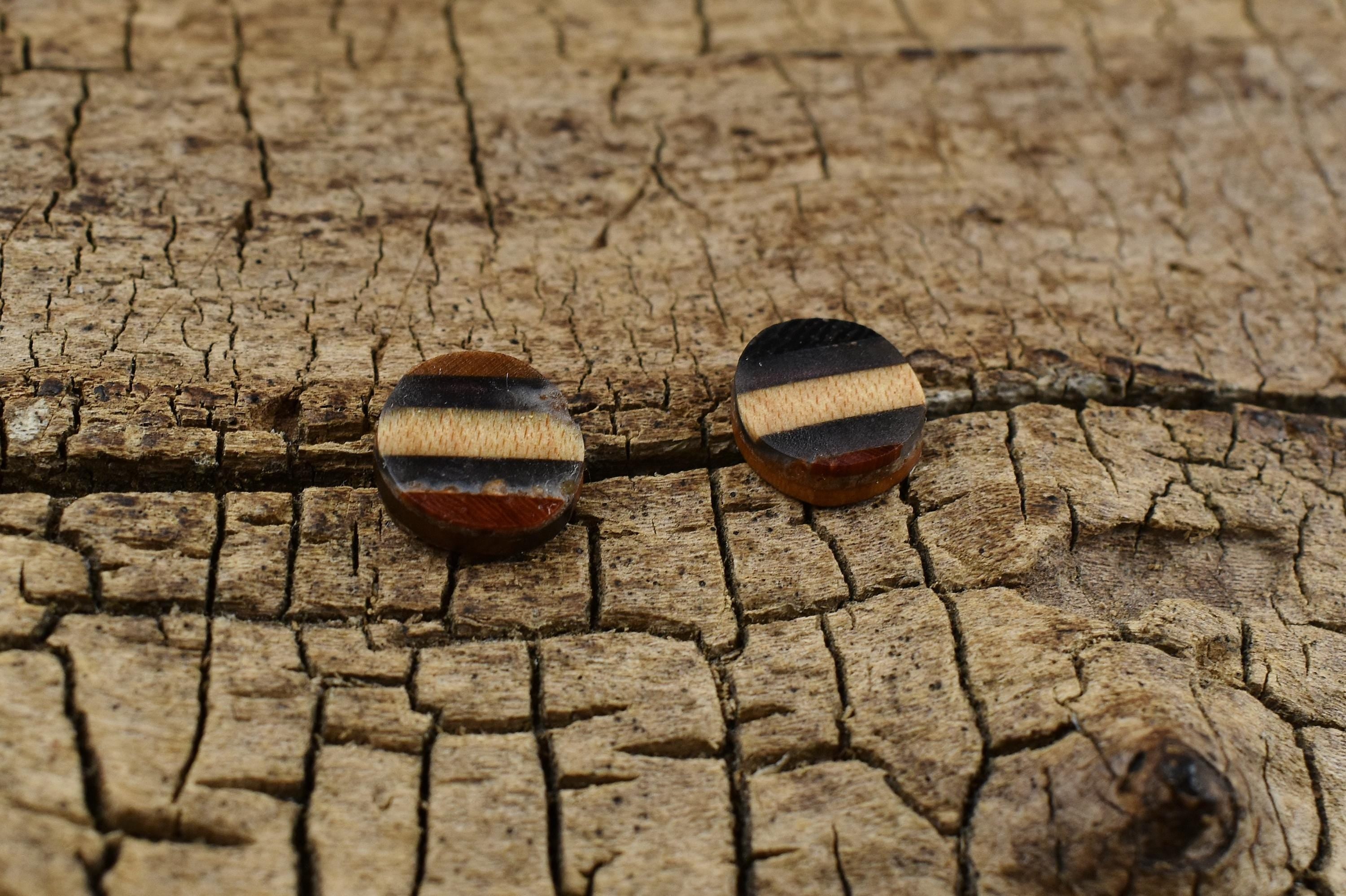 Handmade Resin Wood Studs - 1/2 Inch Diameter
