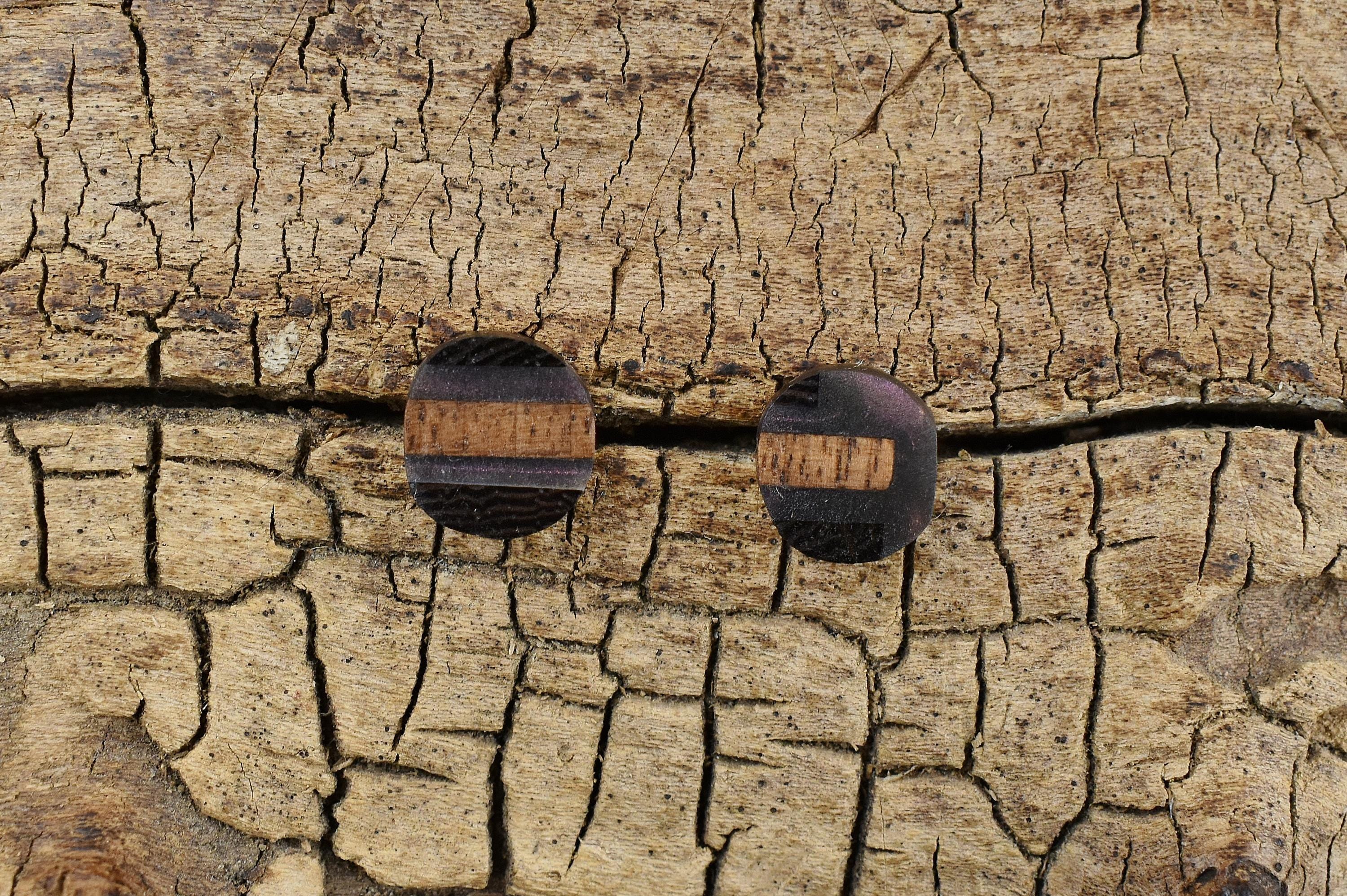 Handmade Resin Wood Studs - 1/2 Inch Diameter