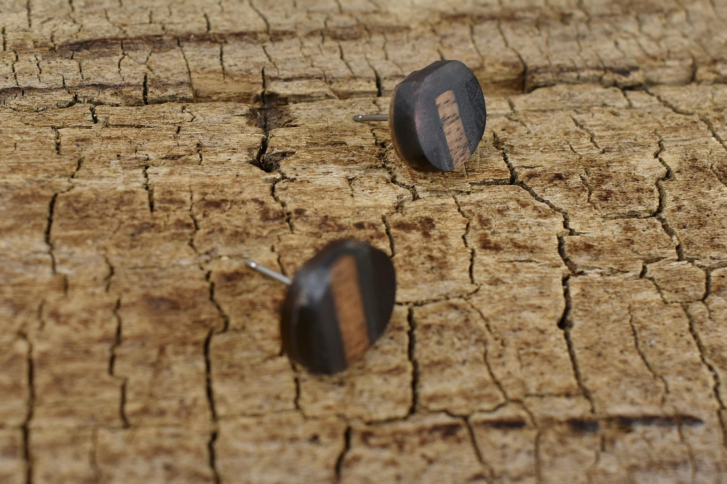 Handmade Resin Wood Studs - 1/2 Inch Diameter