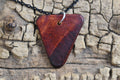 Handmade Bloodwood Burl Wood Pendant Necklace - Belize Rare Wood