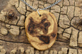 Handmade Silver Maple Burl Pendant Necklace - 24 inch Chain