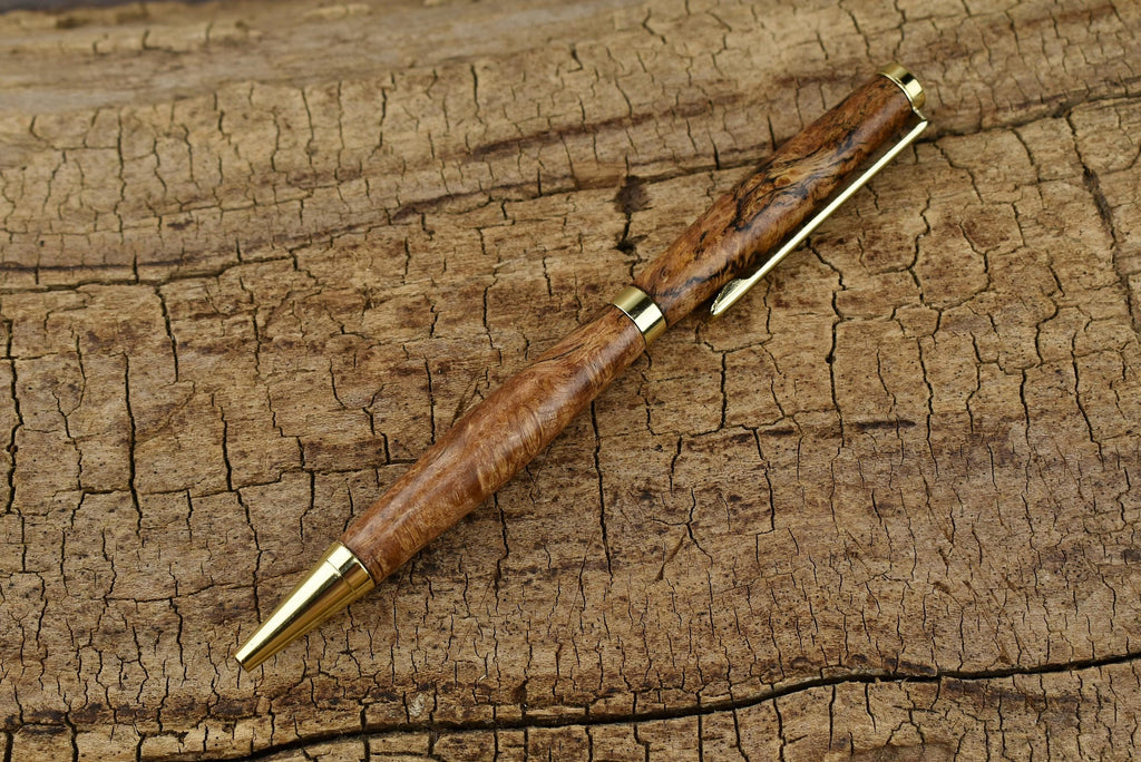 Rare Southeast Asian Satinwood Burl Wood Pen - Wooden Pen - Groomsmen Gift - Father's Day Gift - Wedding Gift - Graduation Gift