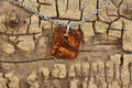 Honduran Rosewood Burl Wood Pendant Necklace - Handmade Wood Pendant - Rare Wood Necklace - 24 inch Long Chain