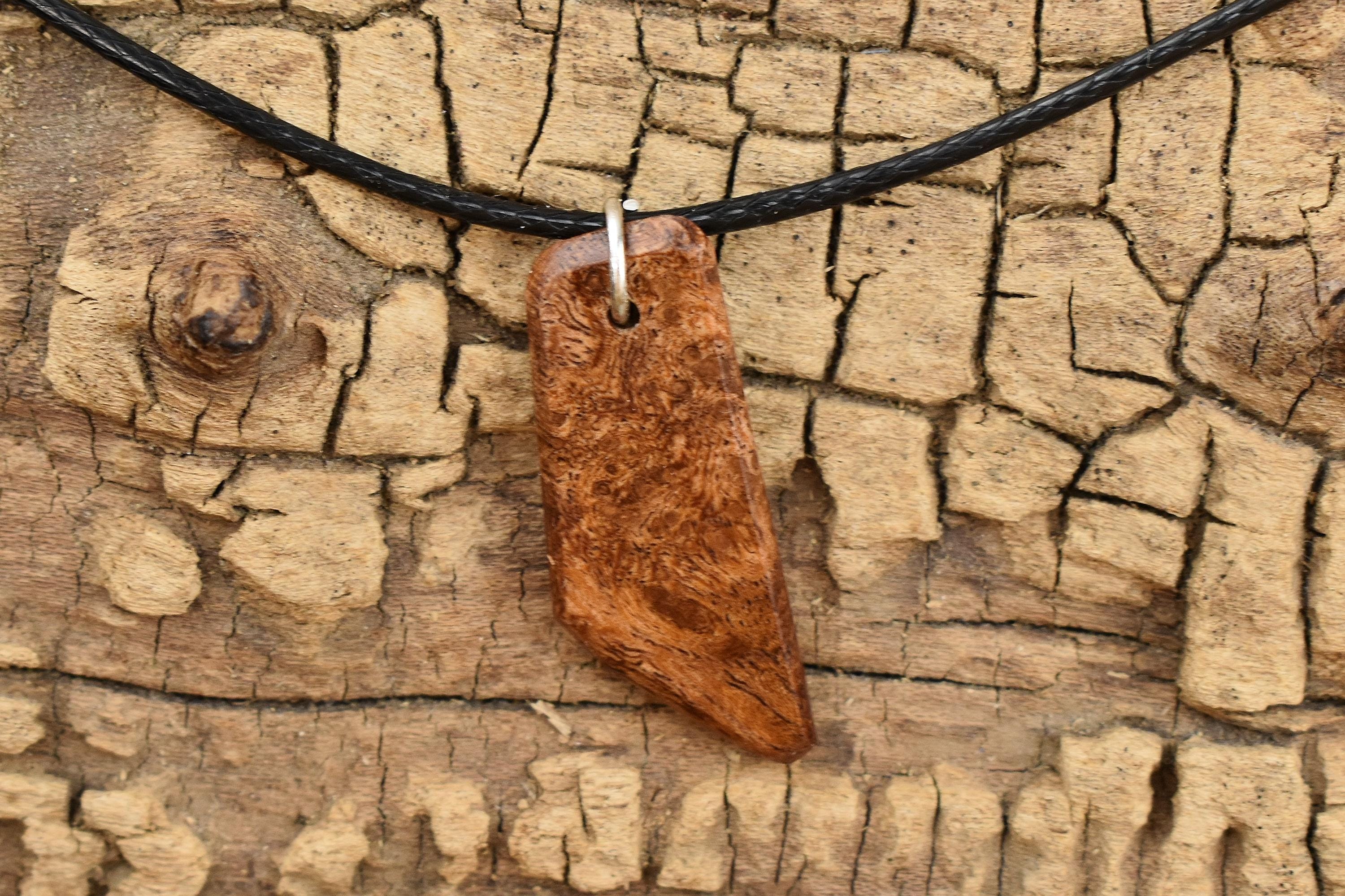 Mesquite Burl Wood Pendant Necklace - Handmade Wood Pendant - Rare Wood Necklace - 1 Wood Pendant - 18-20inch Adjustable
