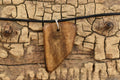 English Walnut Wood Pendant Necklace - Adjustable 18-20 inch