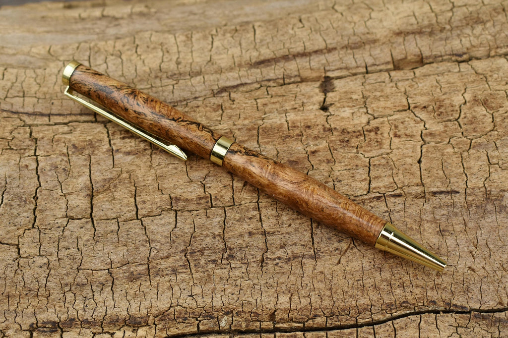 Rare Southeast Asian Satinwood Burl Wood Pen - Wooden Pen - Groomsmen Gift - Father's Day Gift - Wedding Gift - Graduation Gift