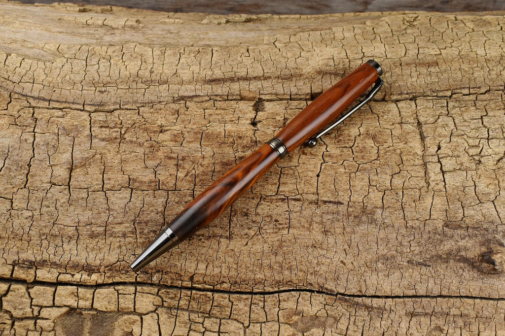 Hand-Turned Cocobolo Wooden Pen  Luxury Gift for Groomsmen, Father's Day, Graduation, or Wedding