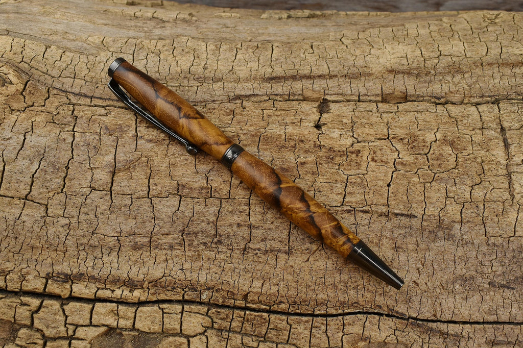 Rare Indonesian Teak Burl Wood Pen  Luxury Gift for Groomsmen, Father's Day, Graduation, or Wedding