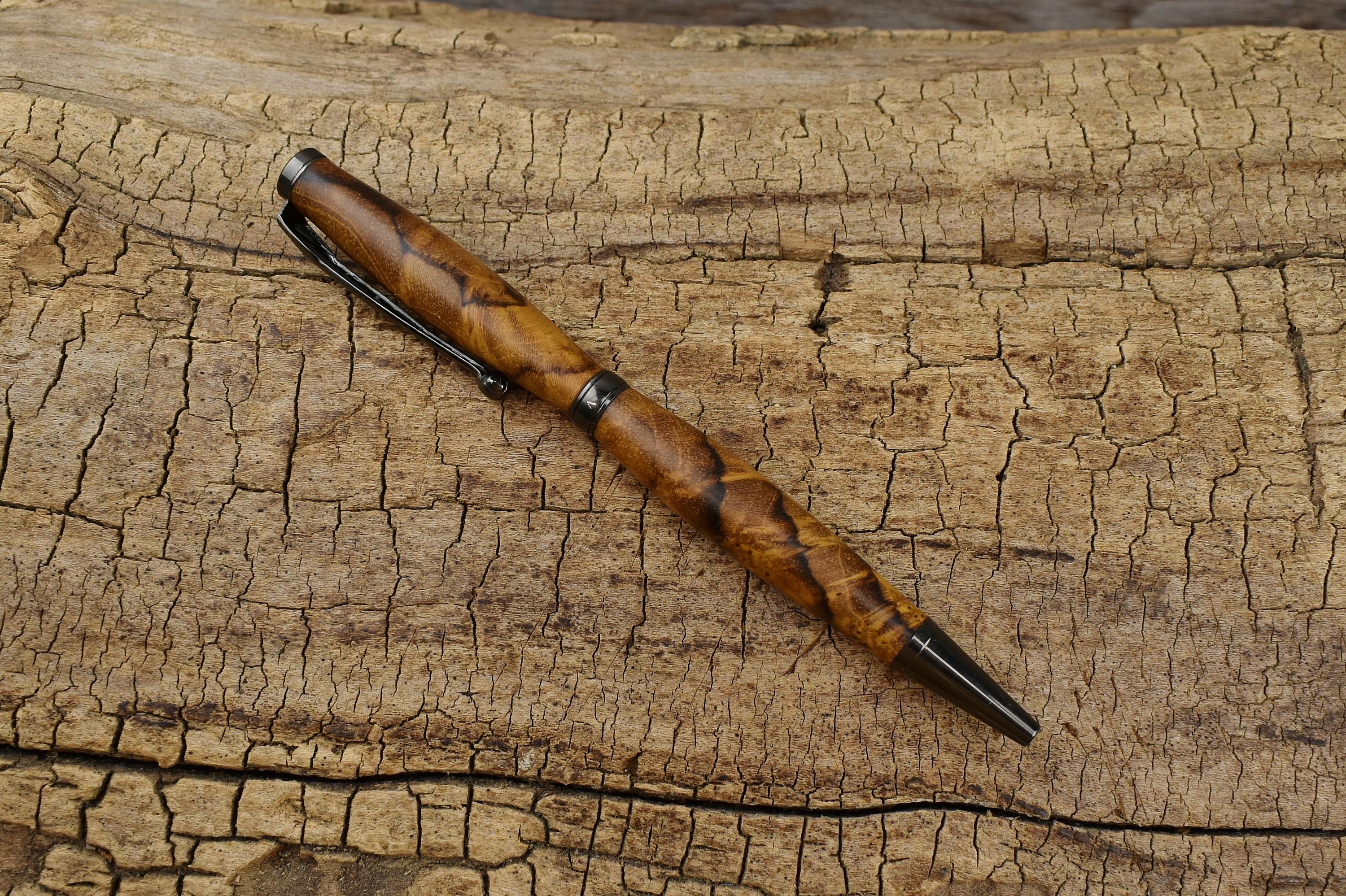 Rare Indonesian Teak Burl Wood Pen  Luxury Gift for Groomsmen, Father's Day, Graduation, or Wedding