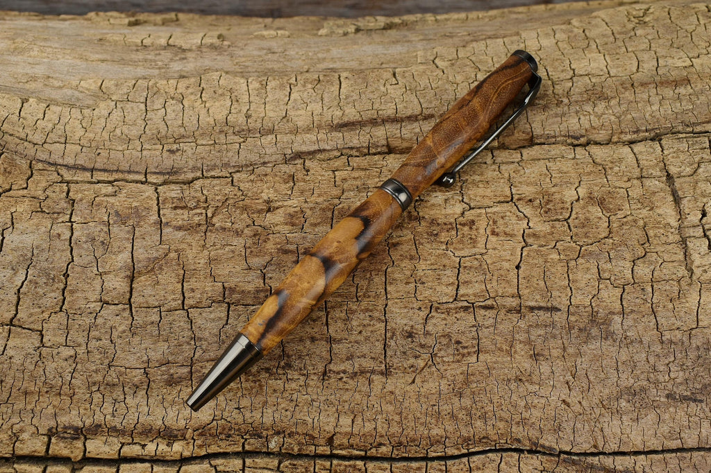 Rare Indonesian Teak Burl Wood Pen  Luxury Gift for Groomsmen, Father's Day, Graduation, or Wedding